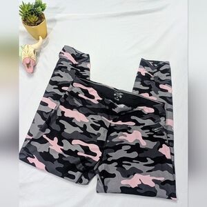 Calvin Klein Pink and Gray Camo Leggings